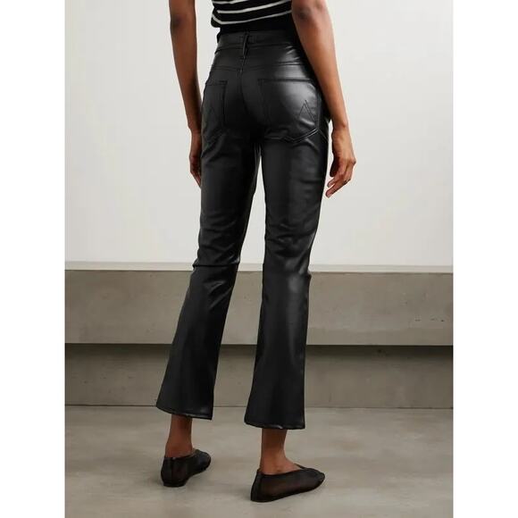 MOTHER Pants - NEW NWT MOTHER The Insider Flood Faux Leather Bootcut Pants Size 29